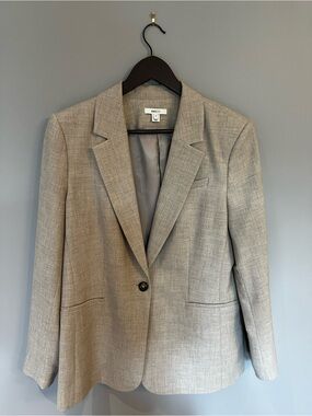 RW&CO. Heathered Tan Single-Button Women's Blazer
